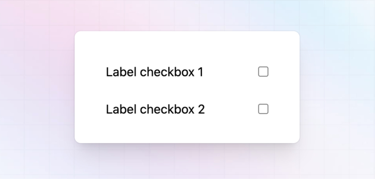 Zwei gleich aussehende Checkbox-Formular-Elemente, untereinander aufgelistet